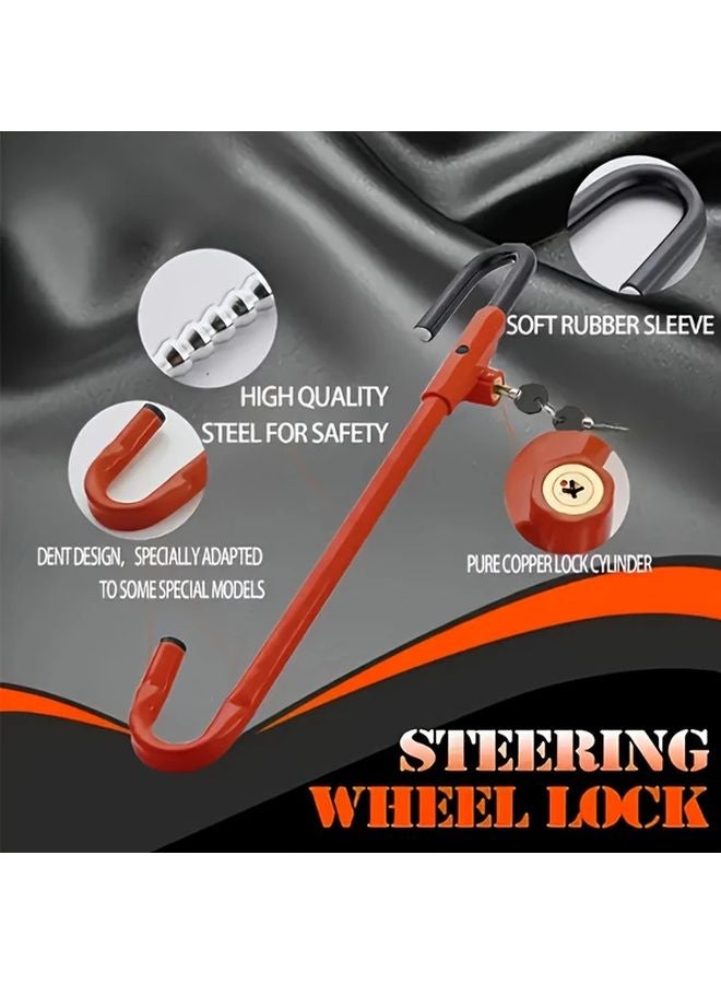 Heavy Duty Anti Theft Car Steering Wheel Lock With Alarm System 1 Set - Image 4